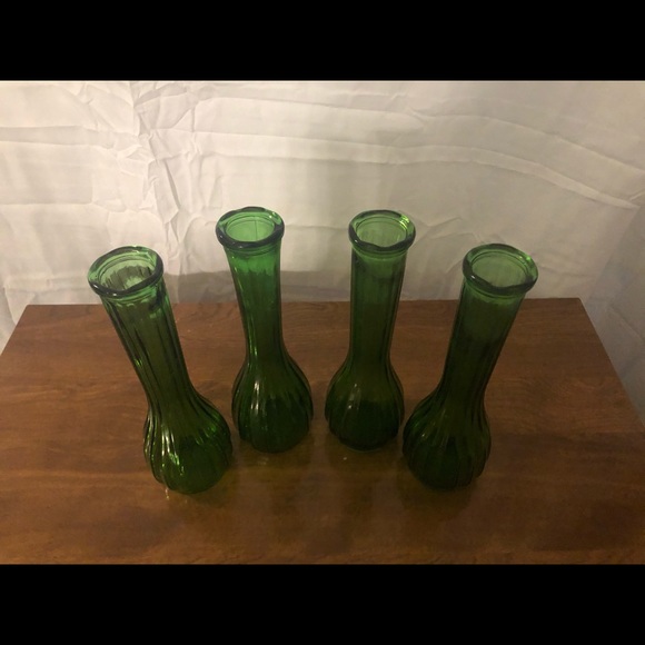 4 Vintage Green Vases CFG PGC CLC - Picture 6 of 13
